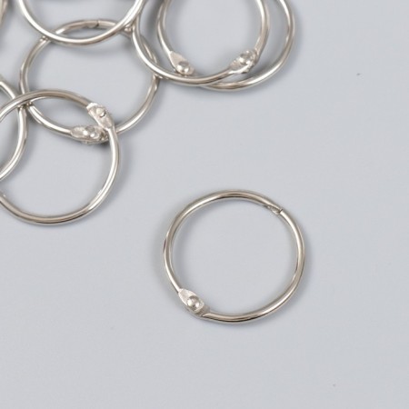 Rings for creativity for photo albums "silver" int. D = 3 cm external. D = 3.4 cm set 10 pcs-1