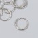 Rings for creativity for photo albums "silver" int. D = 3 cm external. D = 3.4 cm set 10 pcs