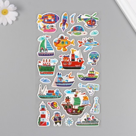 Stickers for creativity Paper "A Go to Adventures" 15x30 cm-1