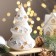 Decorative candle "Snow Christmas tree", 11.5x7.5x6 cm, white