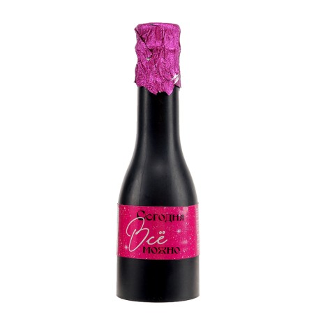 A spring clap in the shape of a bottle "can all" foil pink gold 16 cm-2
