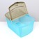 Basket 47x36x27.5 cm, turquoise