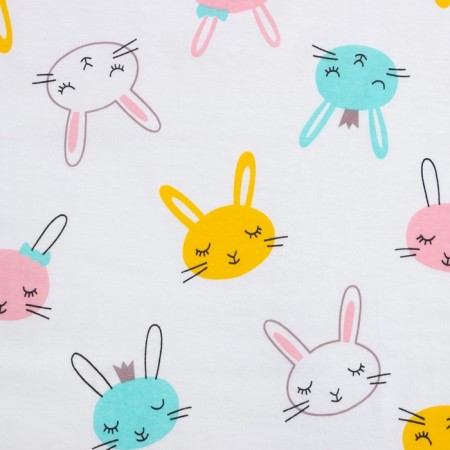 Diaper white bunny 102x120cm, culinary 130g/m, 100% cotton-2