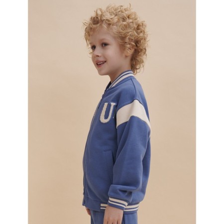 Bombber for the boy Pelican, height 134 cm, jeans color-3