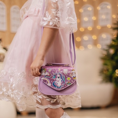 Baby bag on a valve, lilac color-3