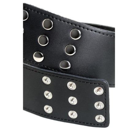 Toyfa Theater collar, leather, with spikes, 44 cm-5
