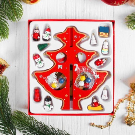 New Year's souvenir "Christmas tree on the stand" (gradient, color mix)-8