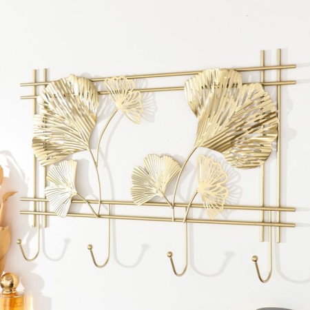 Decorative metal hooks "Ginkgo leaves" 45x3x25 cm-1