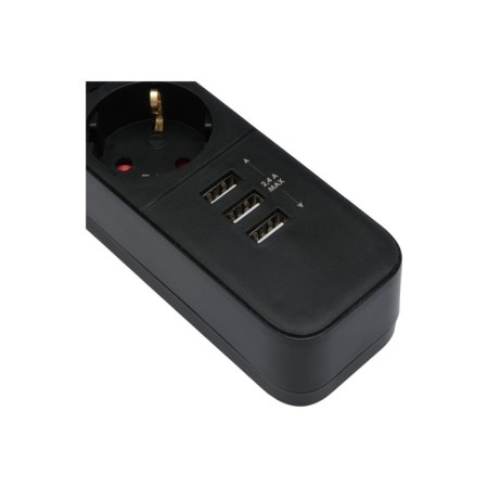 Network filter Garrison 2.0 Cartoon EPS-4-U3-B-2, 4 P, 10A, 3XUSB, 2M, Ur. Protection 2+, Chern 1034186-5