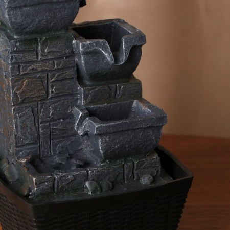 Fountain "Barrett" Wall, 11x11x17 cm (with backlight, without ball)-1