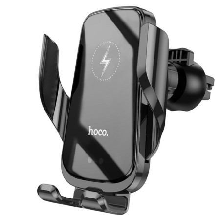Hoco CA202 car holder, wireless charging, for 4.5-7.0 ", 2 A, 90 mAh, 15 watts, black