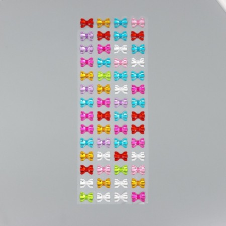 Stick plastic rhinestones "Cute bows" 10,5x32 cm-1