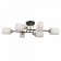 Ceiling chandelier Citilux "Henry" CL130265, 79.5x42x1.5 cm, 6x75W, E27, Black Color Black