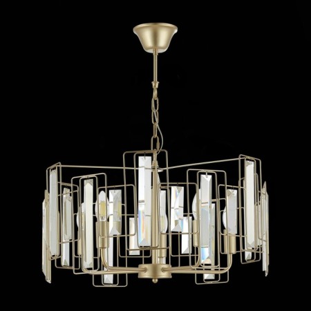 Suspended EVOLUCE lamp. Sle103403-05. Giano. 5x40 watts, E14, 56x56x28 cm, champagne color-3