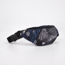 Board children's belt with a zipper, black/blue color