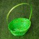 Set of wicker baskets, bamboo, 3 pcs., Green, large