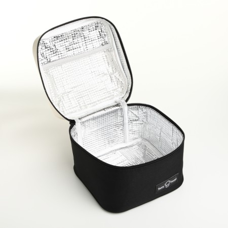 Thermo -sample with zipper, 4.5 l, beige color/black-2