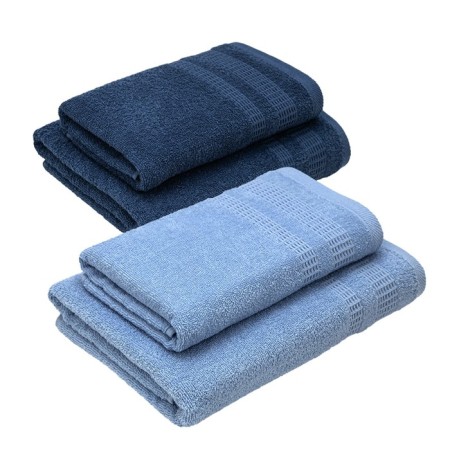 Set of towels "Pamir", size 50x80 cm - 2 pcs, 70x130 cm - 2 pcs, color blue-2