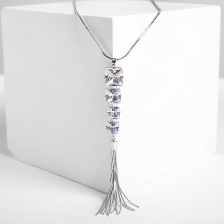 Cleanpish "Cleanliness" path of squares, white color in silver, 70 cm