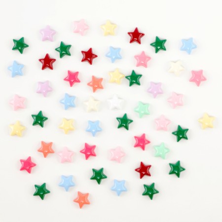 Kaboshon "Asterisk", set of 50 pcs., Size 1 pc. - 1.5 × 1.5 × 0.2 cm, color mix-2