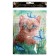 Diamond mosaic with full filling on the canvas "Kitten with butterflies", 15 x 21 cm