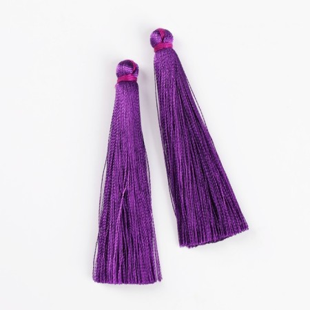 Suspension decorative “brush”, set 2 pcs., L brush 6.5 cm, purple color