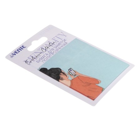 Block with a sticky edge of 73 x 74 mm, Devente Mentality, 30 sheets, 4 colors, mix-5