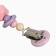 Holder for the nipple - dummy "ring", wooden, pink color