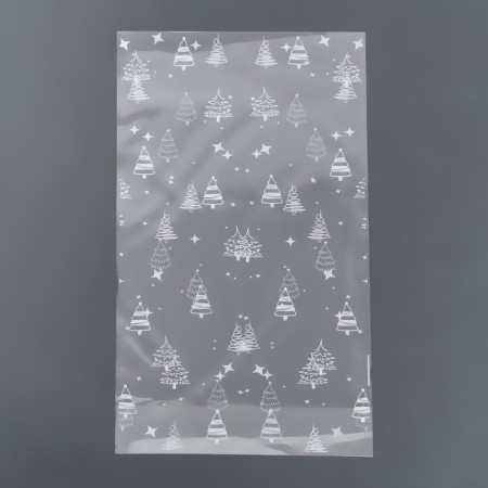Package Packing BOPP, with a bottom fold, "Christmas trees" 20*35 cm-2