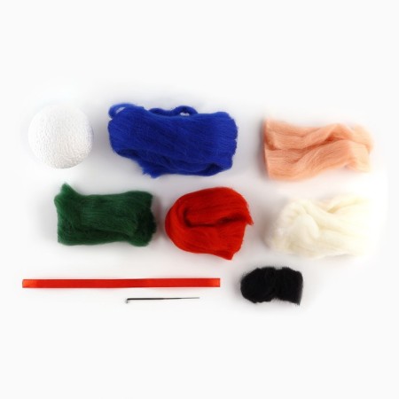 New Year's set for creativity. A toy made of wool "New Year! Santa Claus ", D = 7 cm-5