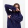 Shirt (shirt) female kaftan "strip", blue color, size 40-42