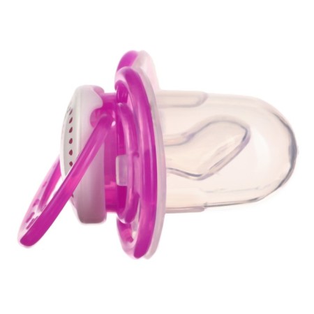 Nipple is an orthodaken "sea horse" dummy with a cap, +0 months, pink-4