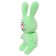 Soft toy "Rabbit Lucky", green color, 20 cm