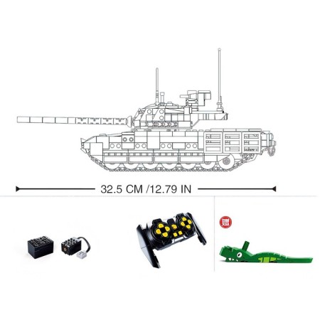 Designer Mechano "Russian Tank", radio control, 995 parts-1