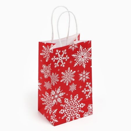 Gift package "Snowflakes", white craft, 12 x 21 x 9 cm, New Year-4