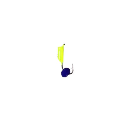 Mormyshka column lime, black stripes + ball Granen blue, weight 0.5 g-1