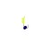 Mormyshka column lime, black stripes + ball Granen blue, weight 0.5 g