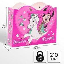 Gift package, 40x31x11.5 cm, packaging, Minnie Mouse and unicorn