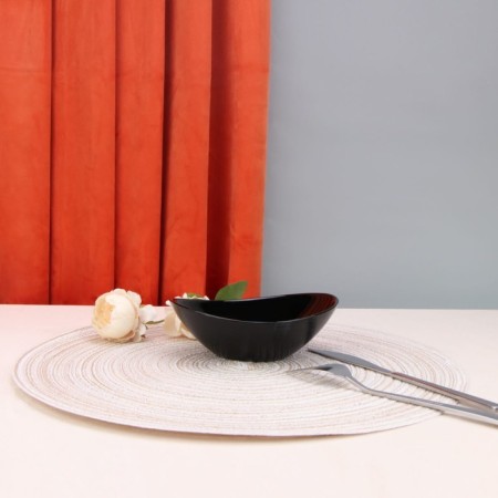 Arya Home Ellipse salad bowl, 6 pcs, black color-1