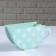 Kashpo wooden "Cup in polka dots", mint, 20 × 9 × 11 cm