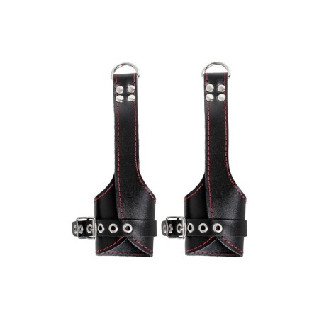 Pecado BDSM suspension, “soft” with a red stitch, genuine leather, black-1