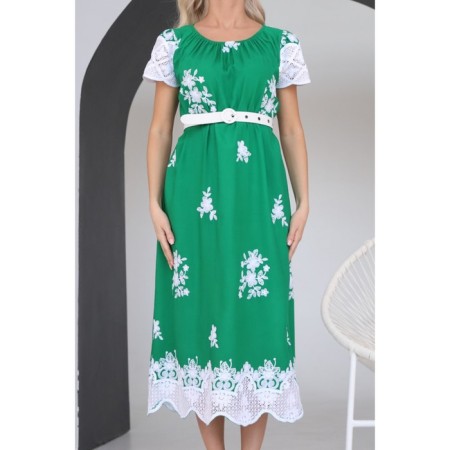Women's dress, size 46, green color-8