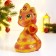 The piggy bank "Snake in Kokoshnik" red, gold, 23cm
