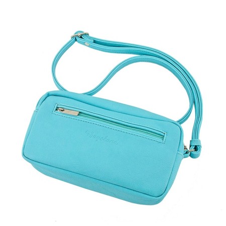Female bag, artificial leather, blue 20x6x12 cm-2