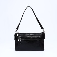Bag Cross-Bodi with a zipper, black color
