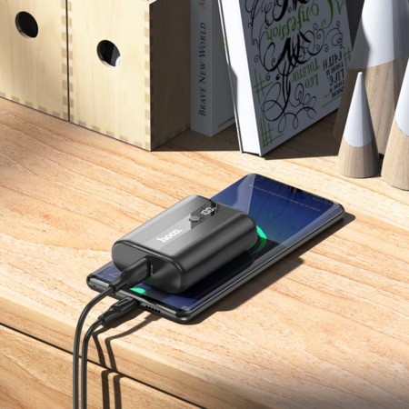External battery Hoco Q3 Pro, 10,000 mAh, 1 USB, 1 Type-C, 3 A, display, black-5
