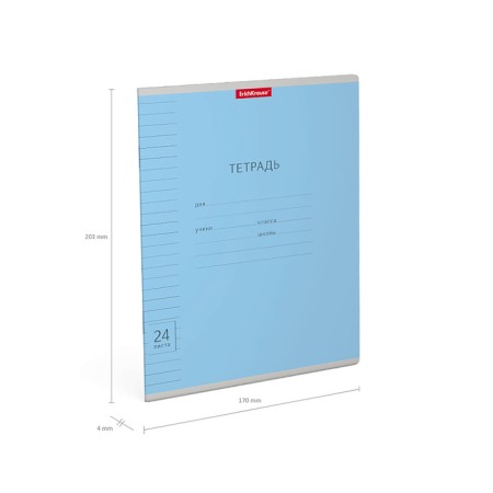 Notebook 24 sheets in the Erichkrause line "Visio classic", cover coated cardboard, block offset 100% whiteness, mix-6