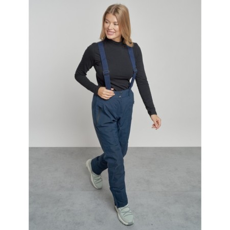 Ski costume female winter, size 46, dark blue color-13