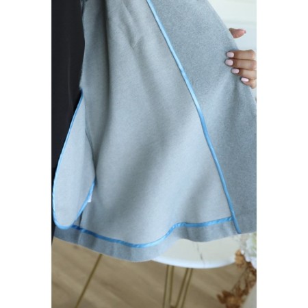 Female coat, size 48, gray color-8