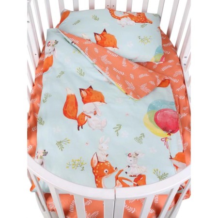Bed linen baby, size 75x125 cm, 112x147 cm, 40x60 cm, fluffy print, percal-1